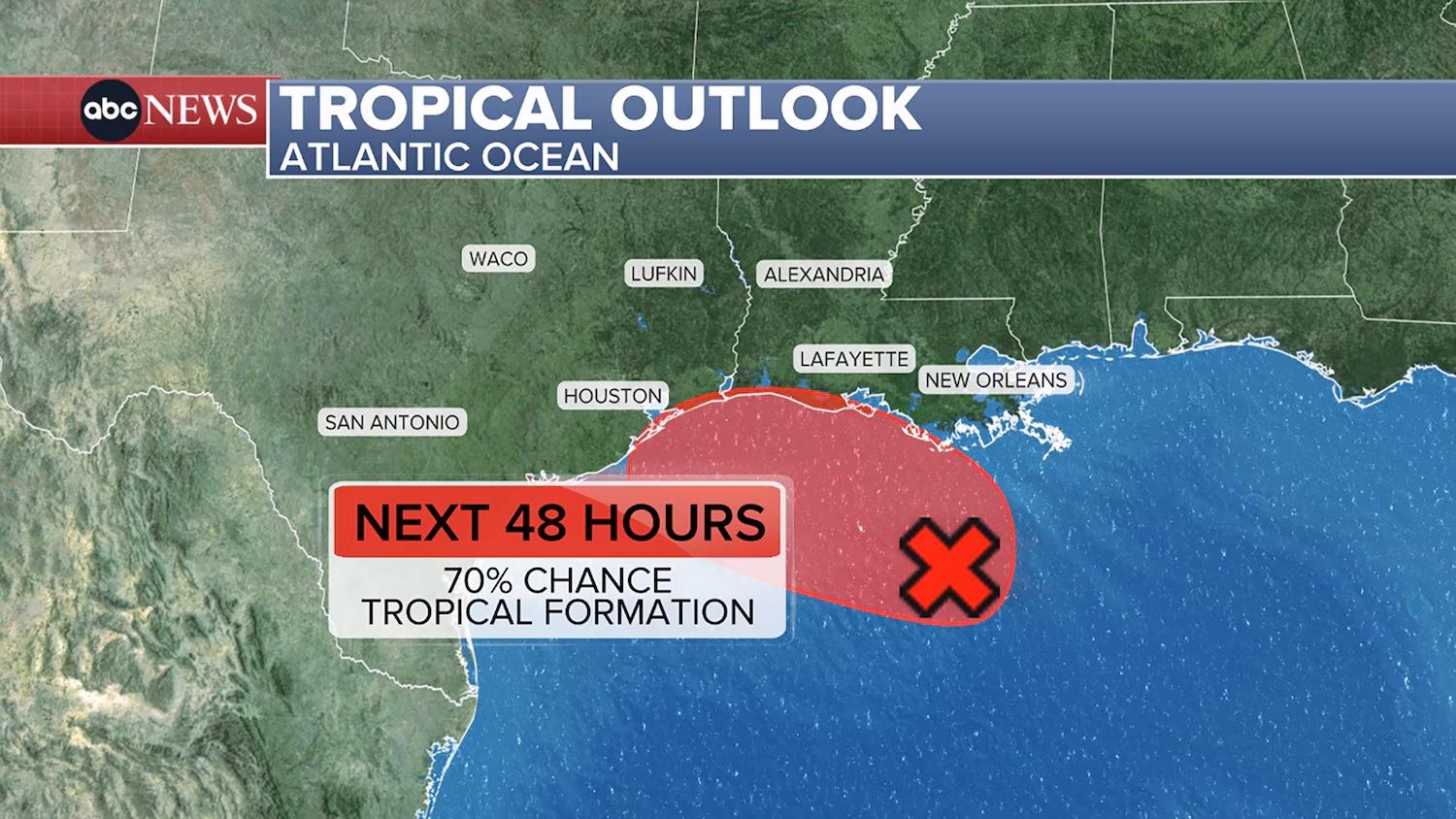 Potential tropical storm may make landfall in Texas on Tuesday
