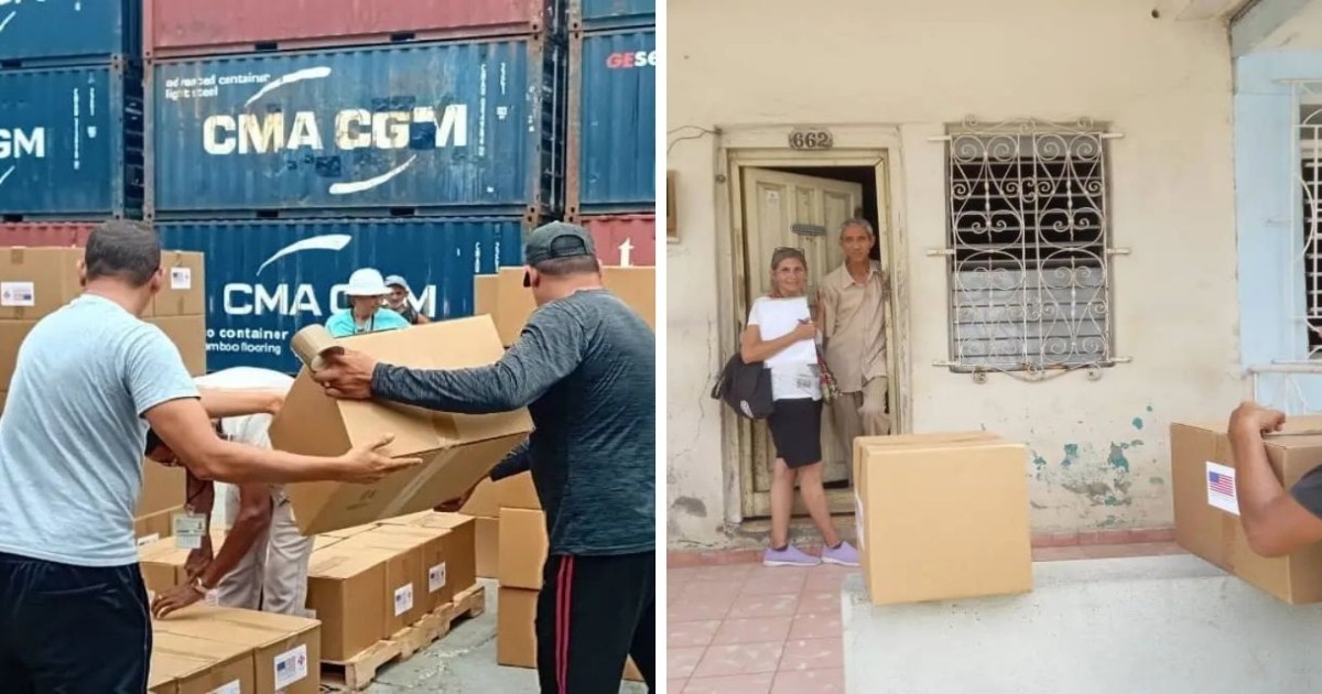 Cáritas entrega del donativo a familias damnificadas del huracán Melissa en Guantánamo.
