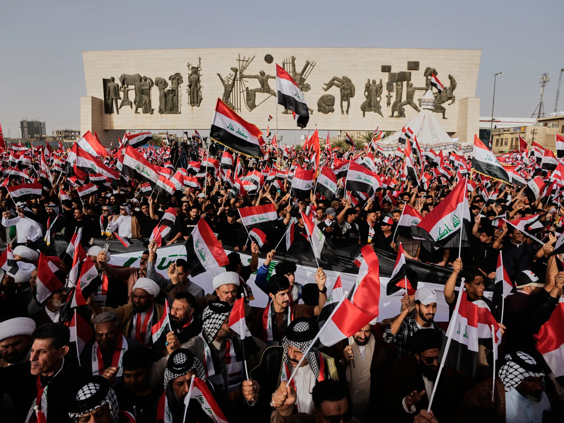 Iraqis Rally Against Perceived US-Israel Aggression in Region