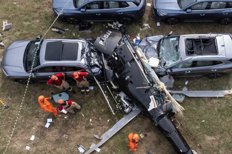 Six people killed as helicopters collide over Brazil’s Rio de Janeiro