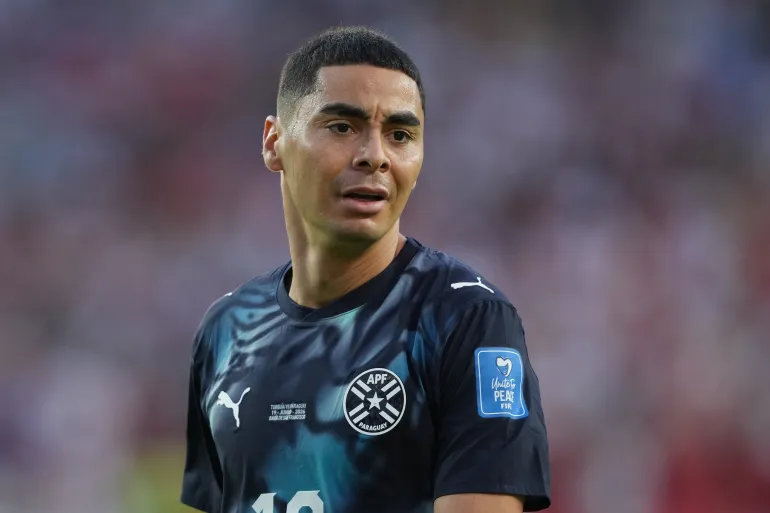 Paraguay’s Almiron, sent off for covering his mouth, faces uncertain future