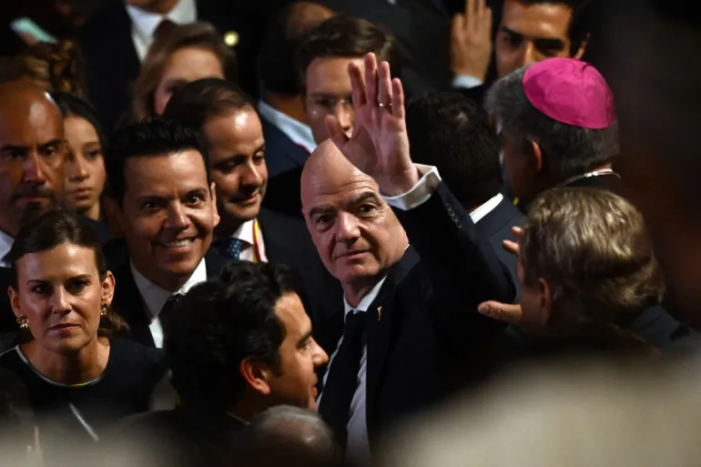 FIFA's Infantino backed by South American football leaders during Colombia visit