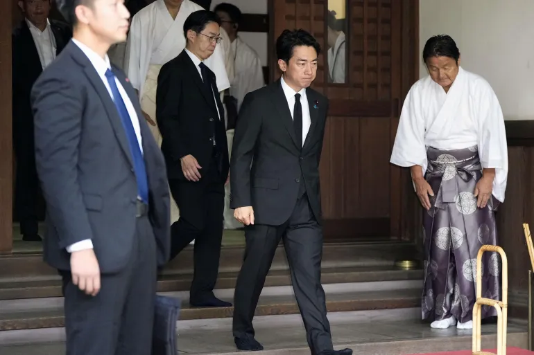 Japanese minister visits shrine to war dead, angering China, South Korea
