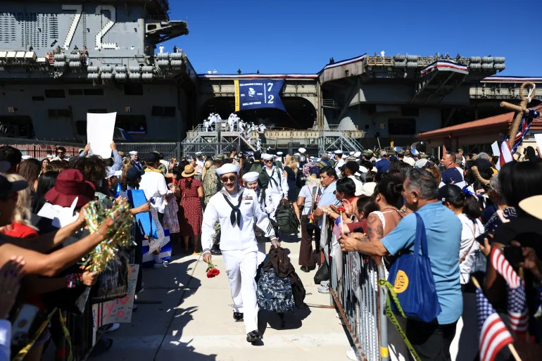 USS Abraham Lincoln returns home after record 322-day deployment supporting Iran war