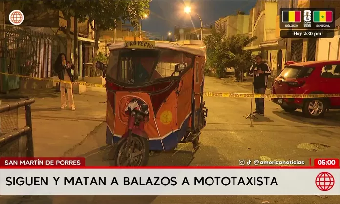 Asesinan a mototaxista a balazos en San Martín de Porres