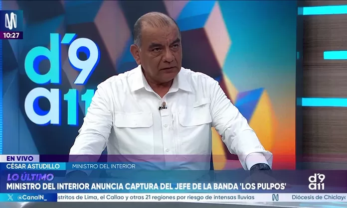 Ministro del Interior confirma detención en Bolivia de cabecilla principal de Los Pulpos