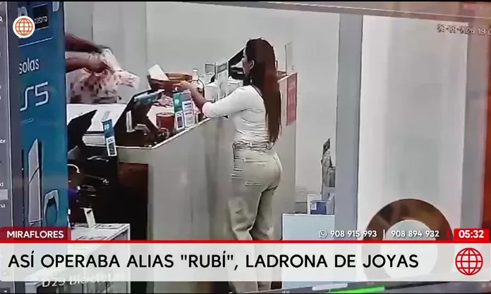 Detienen a alias Rubí por hurtar joyas en Miraflores