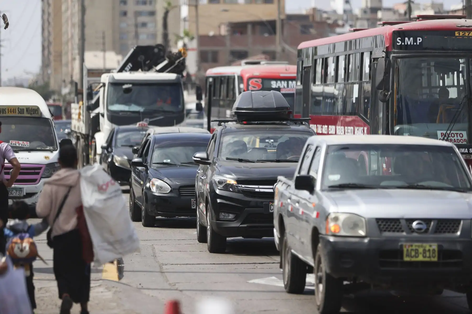 Callao: aumenta el tráfico vehicular tras el desvío en la av. Faucett por las obras de la Línea 4