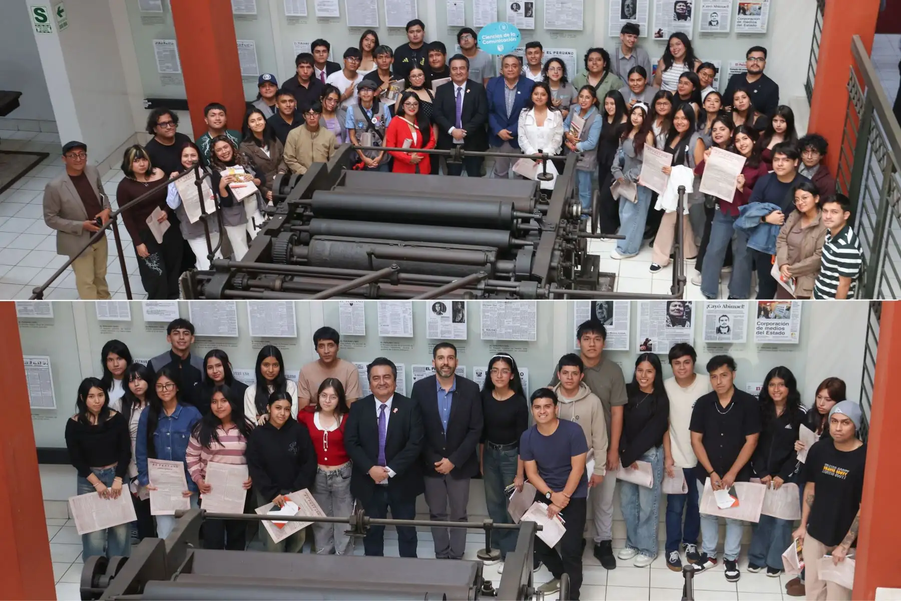 Future communicators from César Vallejo University of Trujillo and Norbert Wiener University visit Editora Perú