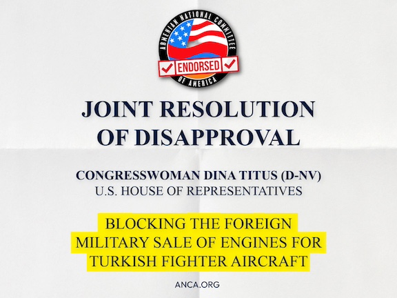 ANCA Welcomes Bi-Partisan Congressional Action to Block Arms Sales to Turkey