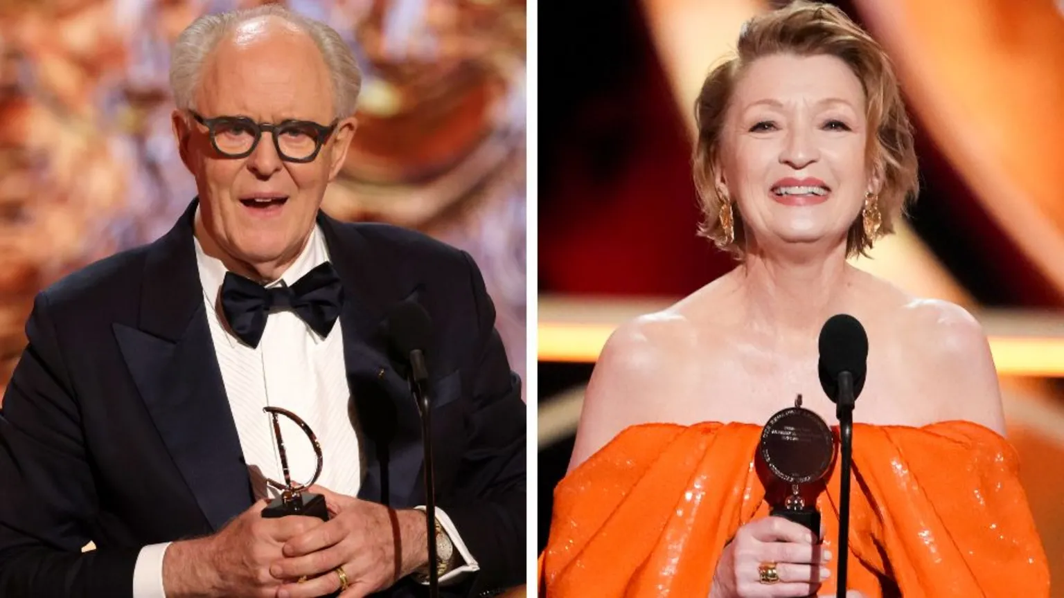 John Lithgow and Lesley Manville lead Tony Award winners