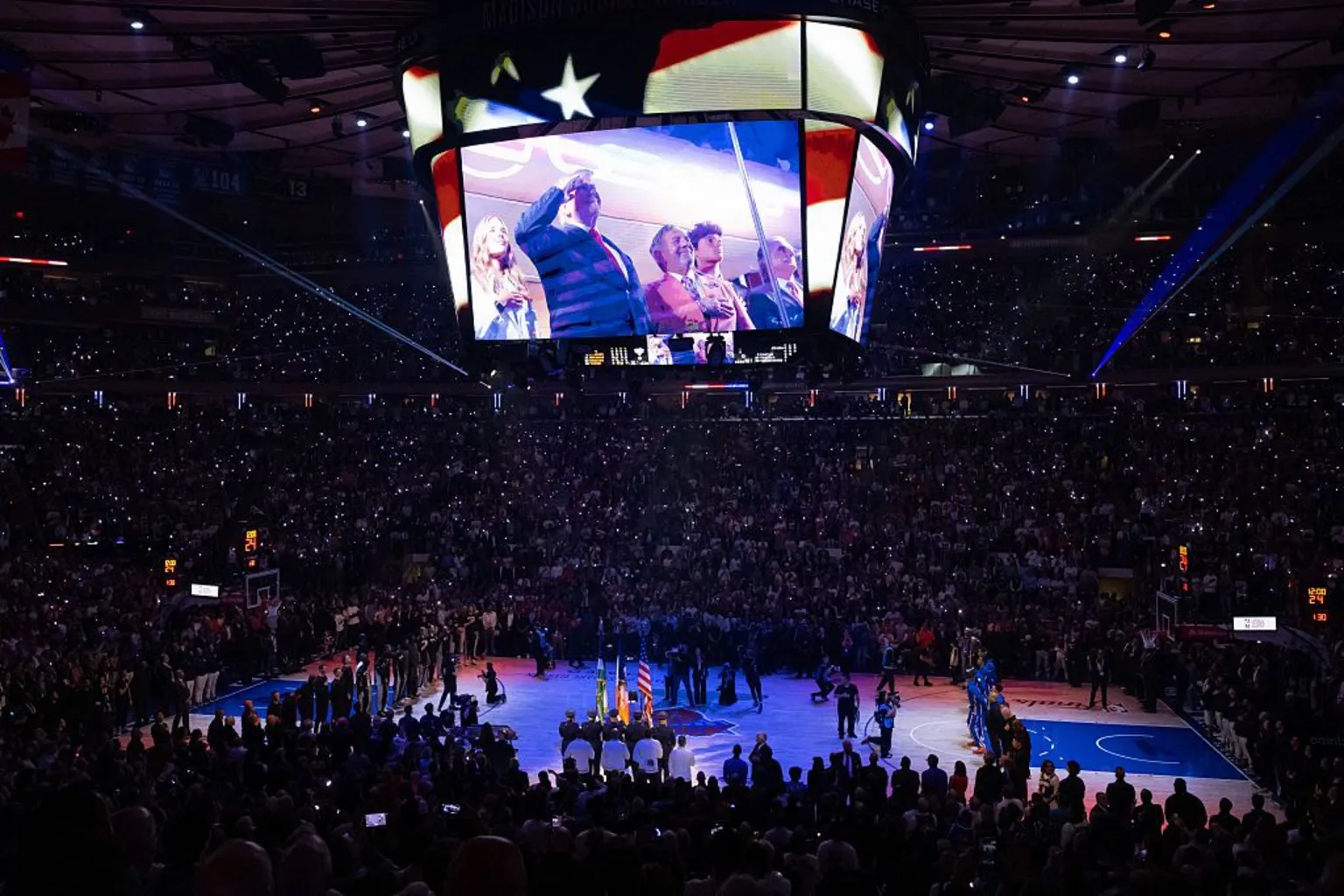 Trump booed in New York as he becomes first US president to attend NBA Finals