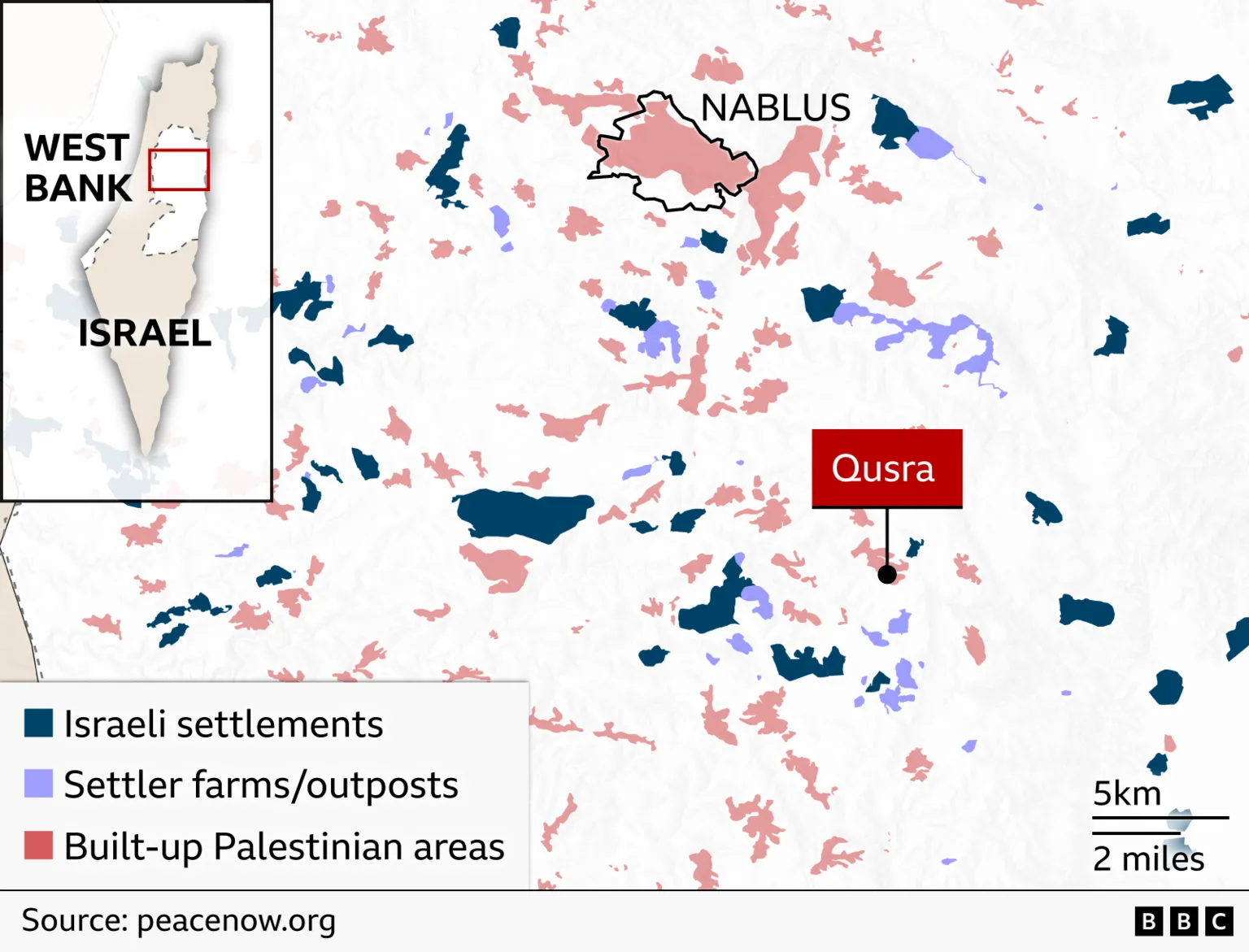 Israeli settlers besieging Palestinian families in West Bank village