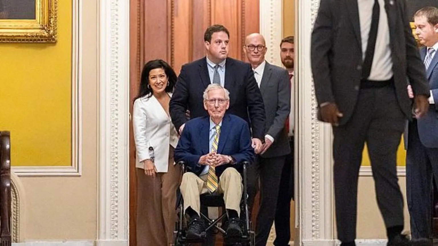 Mitch McConnell returns to Senate after three-month absence