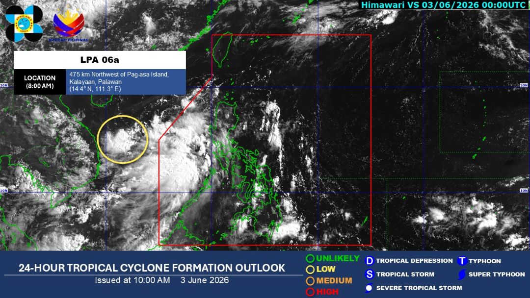 LPA to enter PAR starting Thursday amid Southwest monsoon — PAGASA