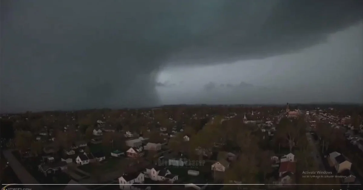 Reported tornado in Lena, Illinois, causes major damage; town is shut down