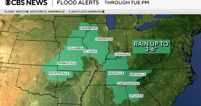 Flooding could impact more than 88 million as storms threaten multiple states
