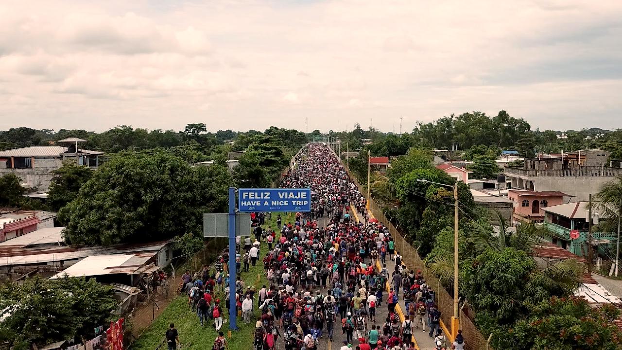 Migrant caravan on route to Mexico-Guatemala border