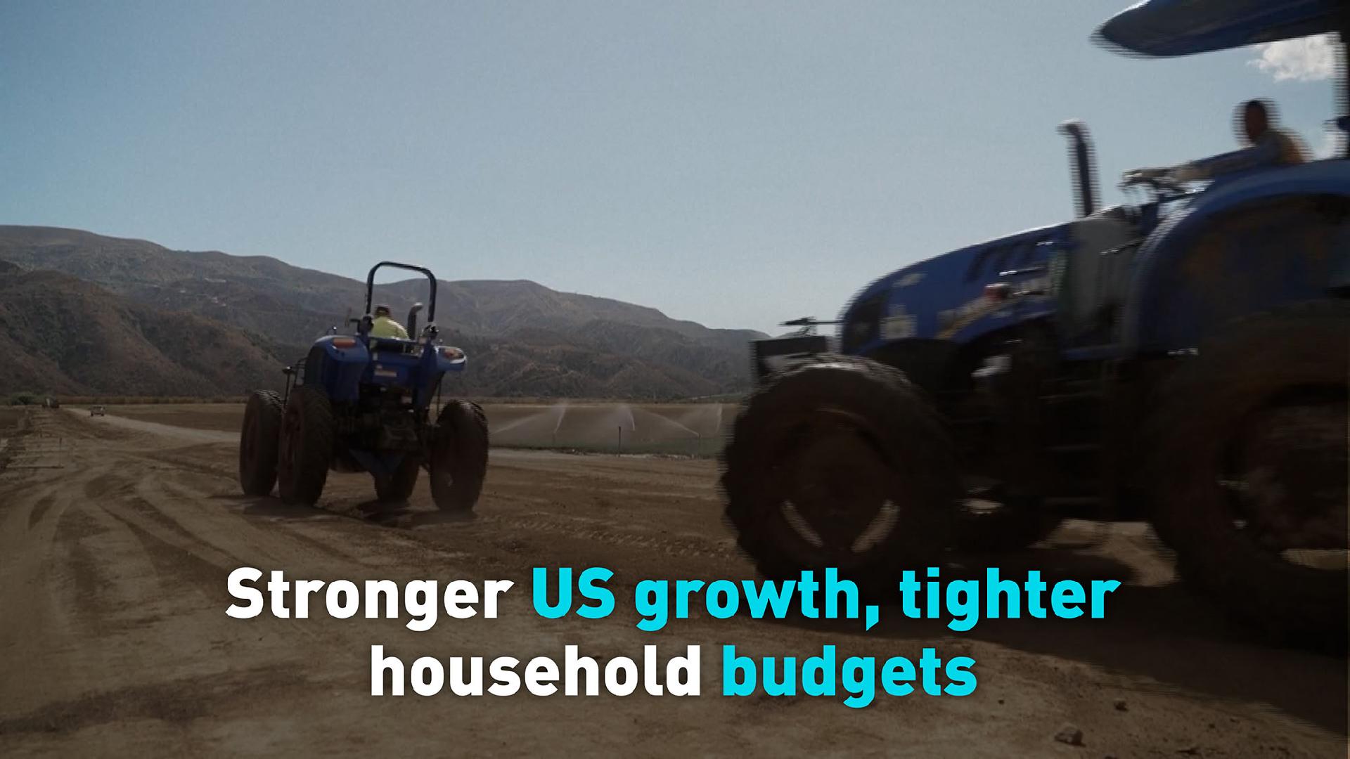 Stronger US growth, tighter household budgets