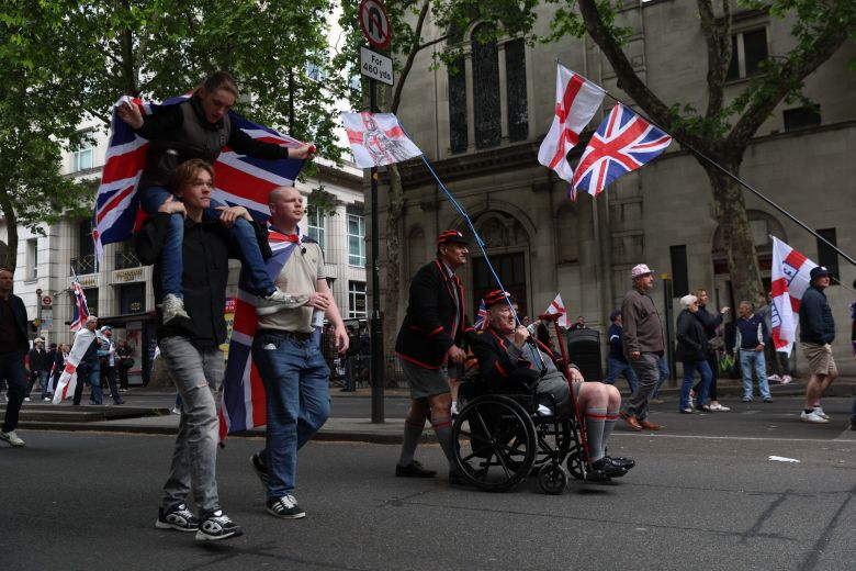 Britain’s hard right on the march as tens of thousands descend on London
