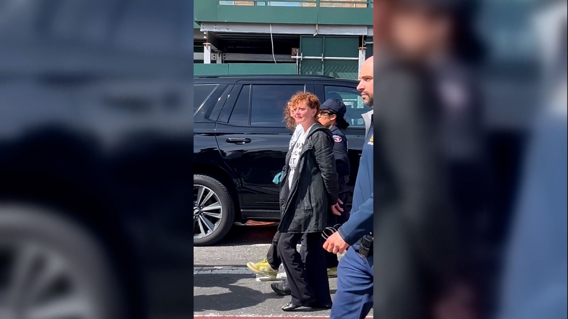 Susan Sarandon and Hannah Einbinder among dozens detained at NYC Netanyahu protest