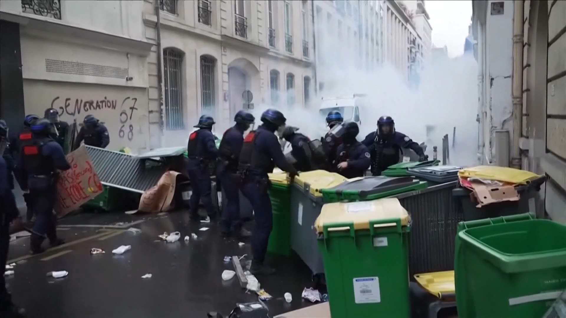 France high school protests challenge government response