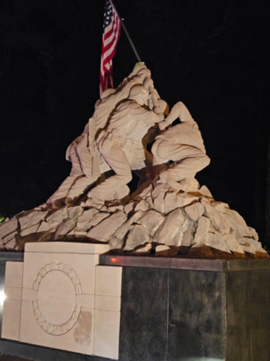 Man arrested after beheading Iwo Jima statue in Virginia with sledgehammer