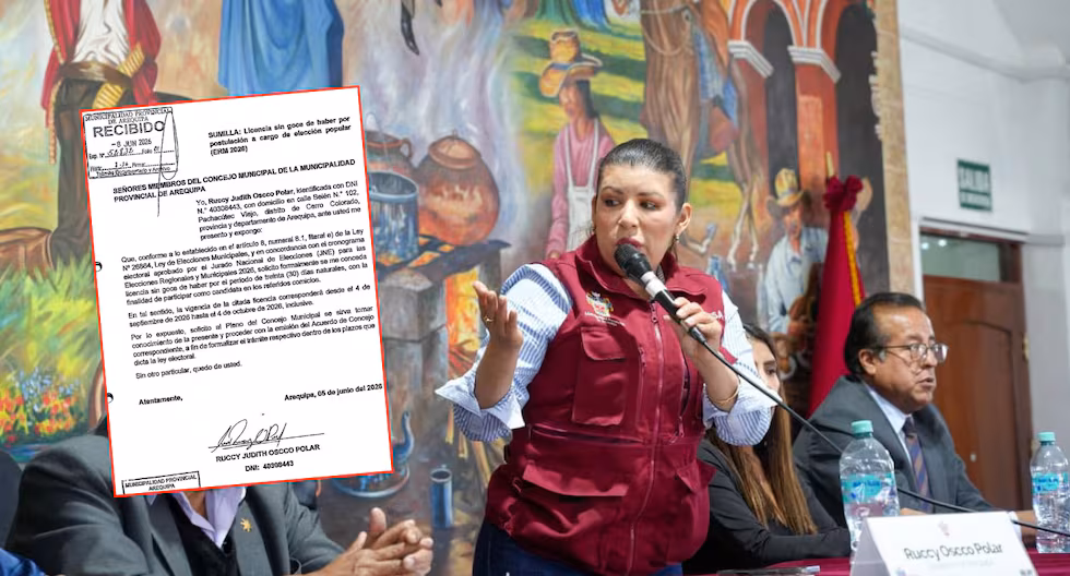 Alcaldesa de Arequipa, Ruccy Oscco, pide licencia para postular en las elecciones municipales 2026. Foto: GEC.
