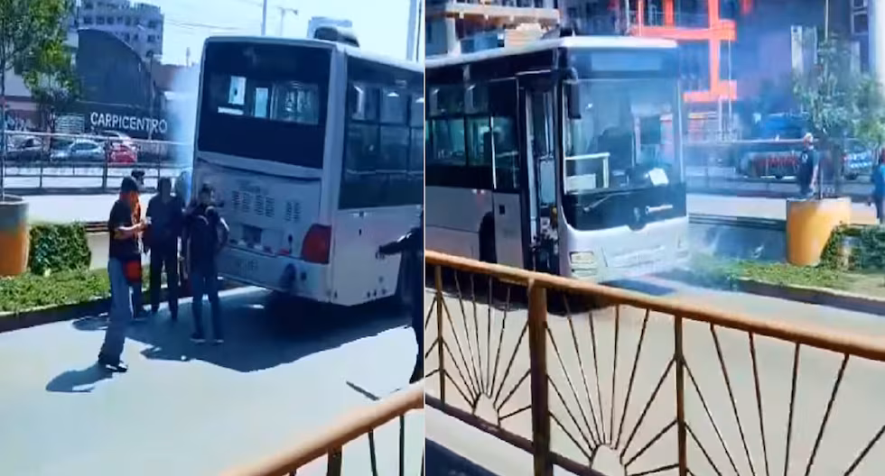 Independencia: Bus del Metropolitano emana humo por falla mecánica y causa alarma en pasajeros