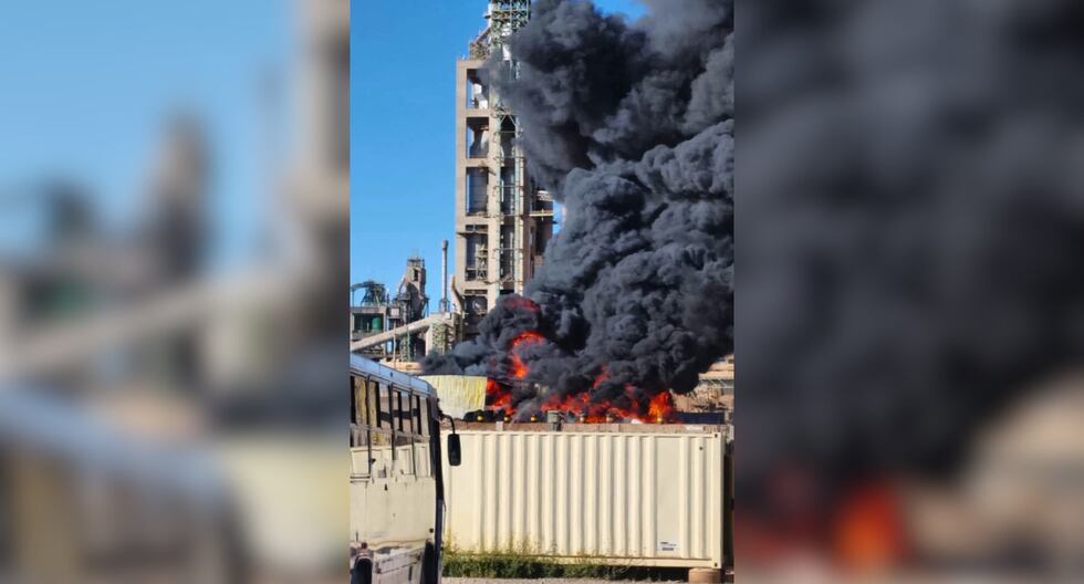 Arequipa: Incendio consumió almacén de empresa Cemento Yura por más de tres horas (VIDEO)