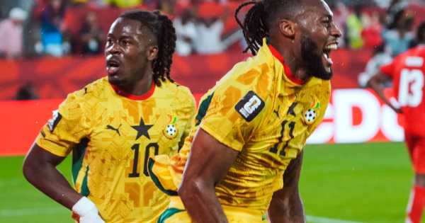 Ghana le ganó a Panamá sobre la hora y es segundo en el grupo de Inglaterra
