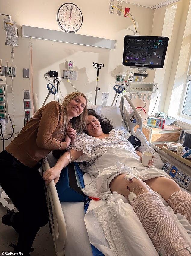 Flight attendant who was launched 320 feet in the AIR during La Guardia crash is pictured for first time since horror injuries