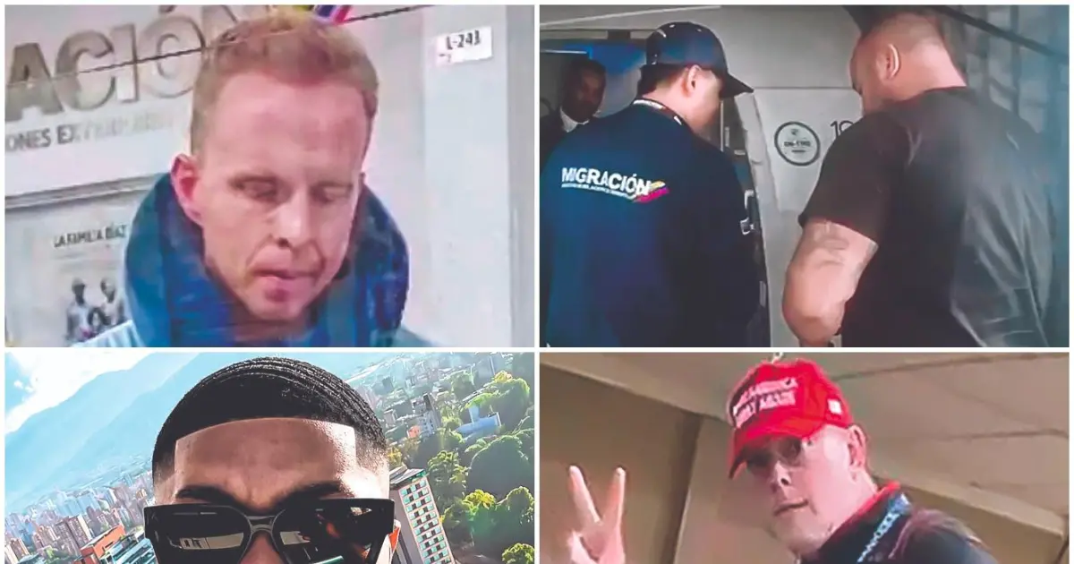 Arriba a la izquierda el ciudadano ruso, a su derecha el extranjero alemán. En la esquina inferior izquierda el “influencer” Chill Capo, y a su derecha Samuel McVey, ambos