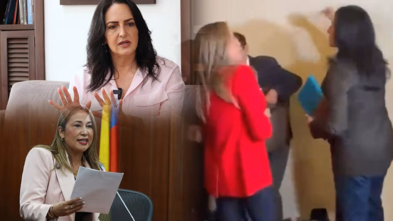 Tenso cruce entre las senadoras María Fernanda Cabal, del Centro Democrático, y Sandra Jaimes, del Pacto Histórico.