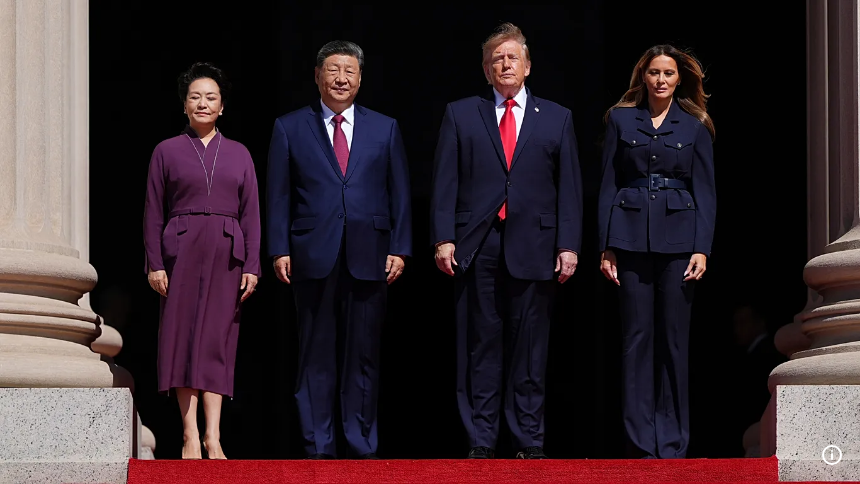 Trump and Xi declare harmony, no confrontation, as US state visit ends