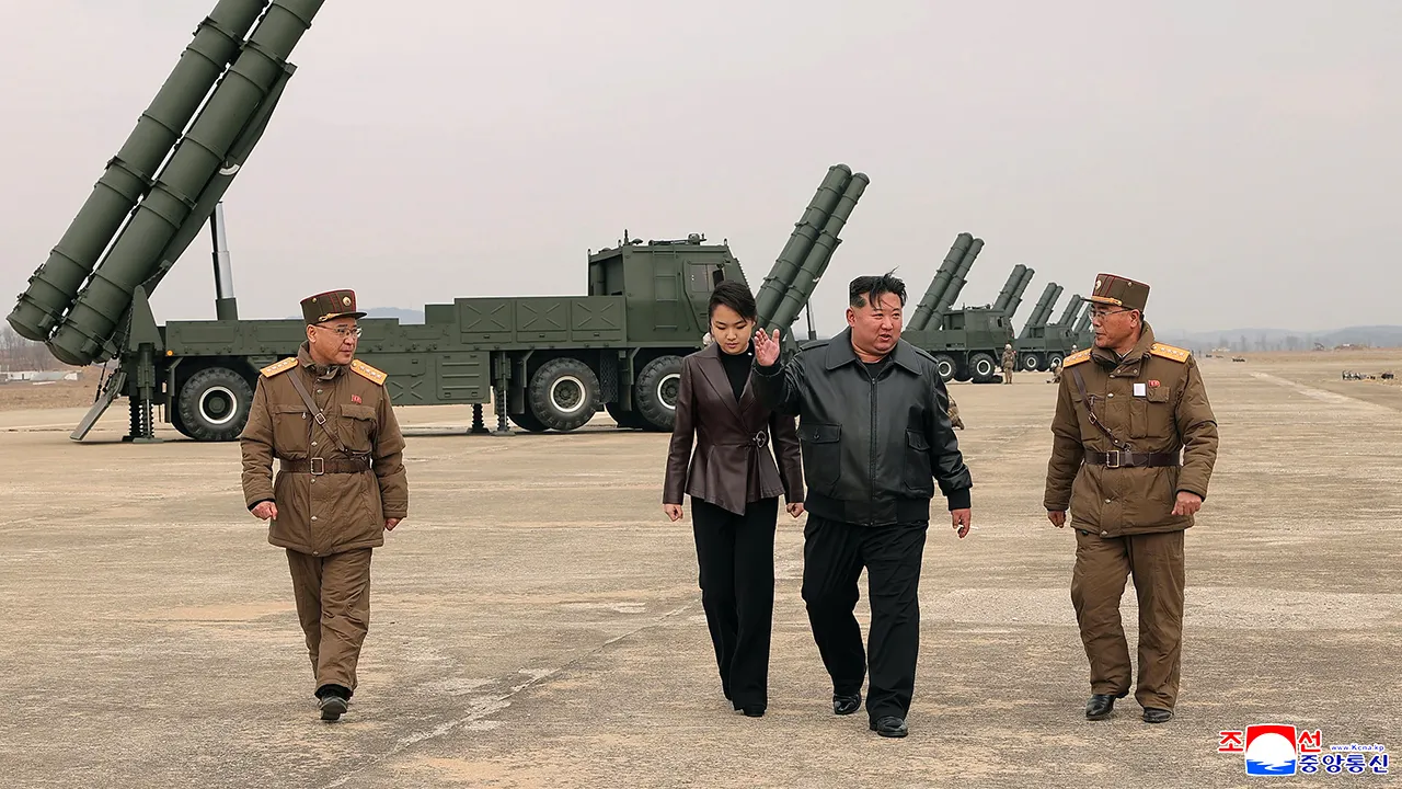 Kim Jong Un appears with teenage daughter at live-fire rocket test in North Korea