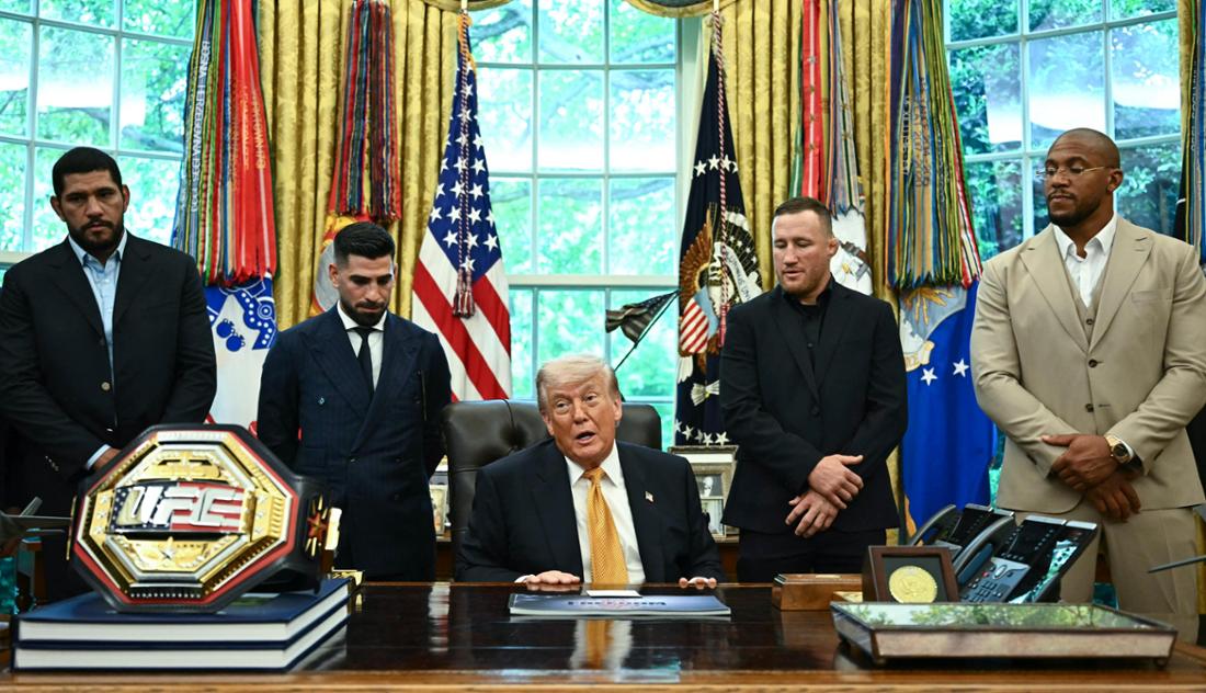 „Größte Show der Welt“: Trump holt sich spontan die UFC-Elite ins Weiße Haus