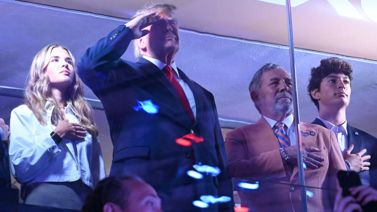 Trump gets a cold reception at NBA Finals game as Spurs beat Knicks