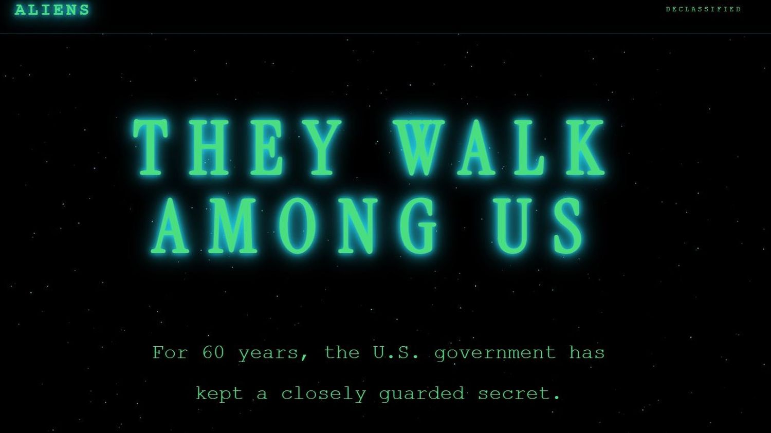 With "Aliens.gov", the White House hijacks alien revelations to target undocumented immigrants
