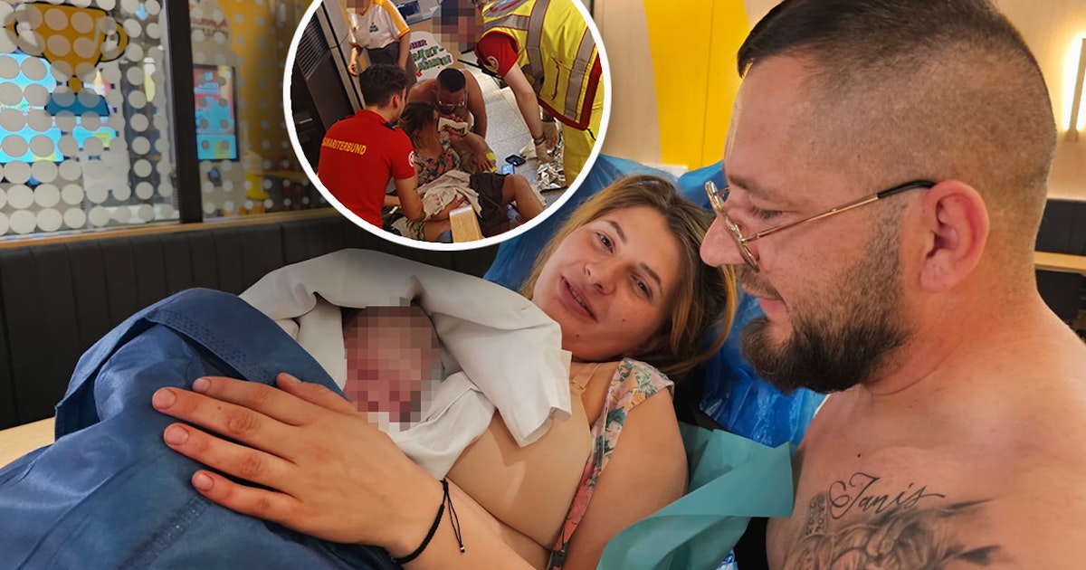 "Erstes Mäci-Baby Österreichs" - Frau bringt mitten in Wiener Mäci Baby zur Welt