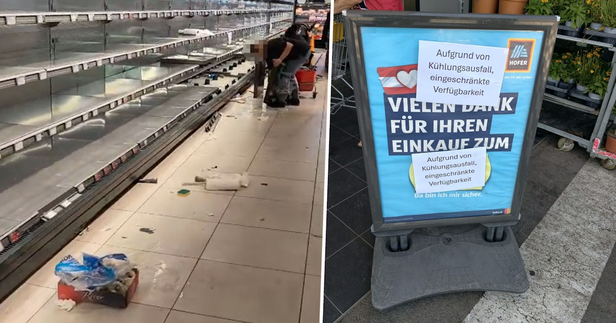 Leere Regale - "Kühlungsausfall" – Diskonter kämpft mit Glut-Hitze