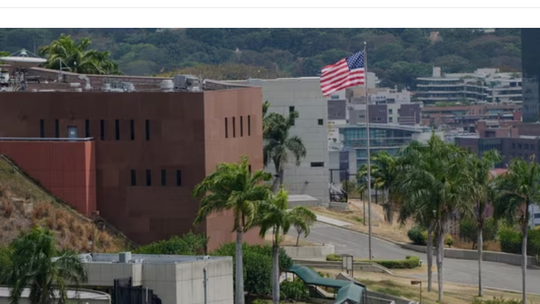 American flag raised at us embassy in venezuela for the 1st time since 2019