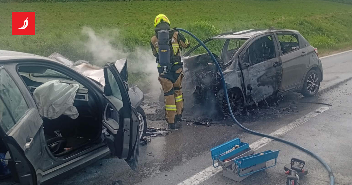 FOTO Petero teško ozlijeđenih u lančanom sudaru kod Slatine, među njima dvoje djece