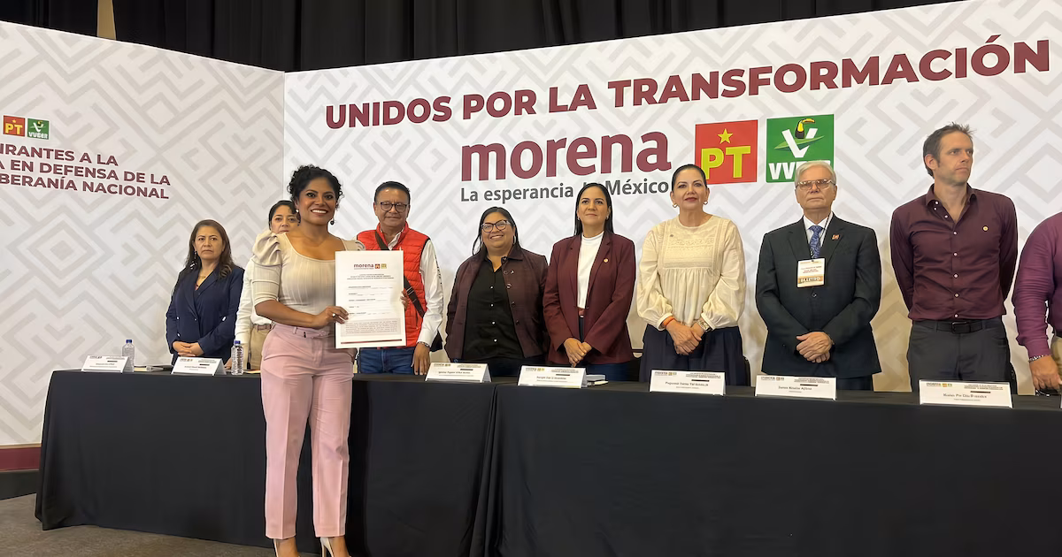 Montserrat Caballero se registra por Morena y recibe respaldo del PT: Jaime Bonilla advierte que podrían competir solos en Baja California