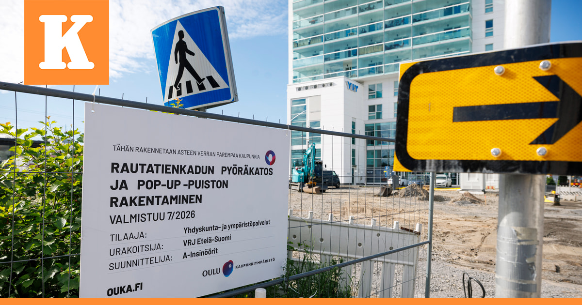Oulu versprach einen Park im Bahnhofsviertel bis zum Mittsommerfest, doch vor Ort befindet sich immer noch eine unfertige Baustelle