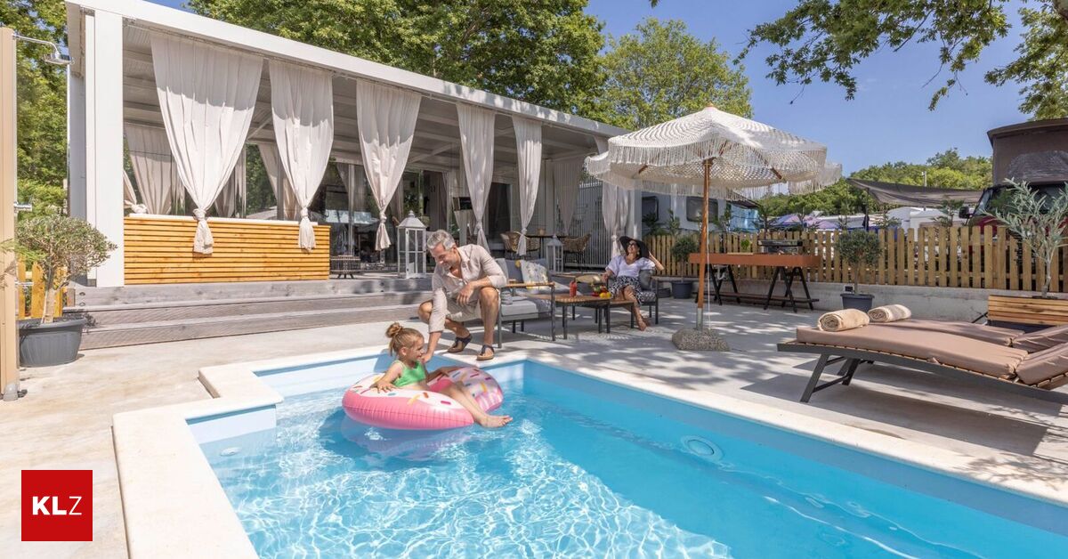 Ein bisschen Luxus inmitten eines Campingplatzes: Villa mit beheiztem Pool