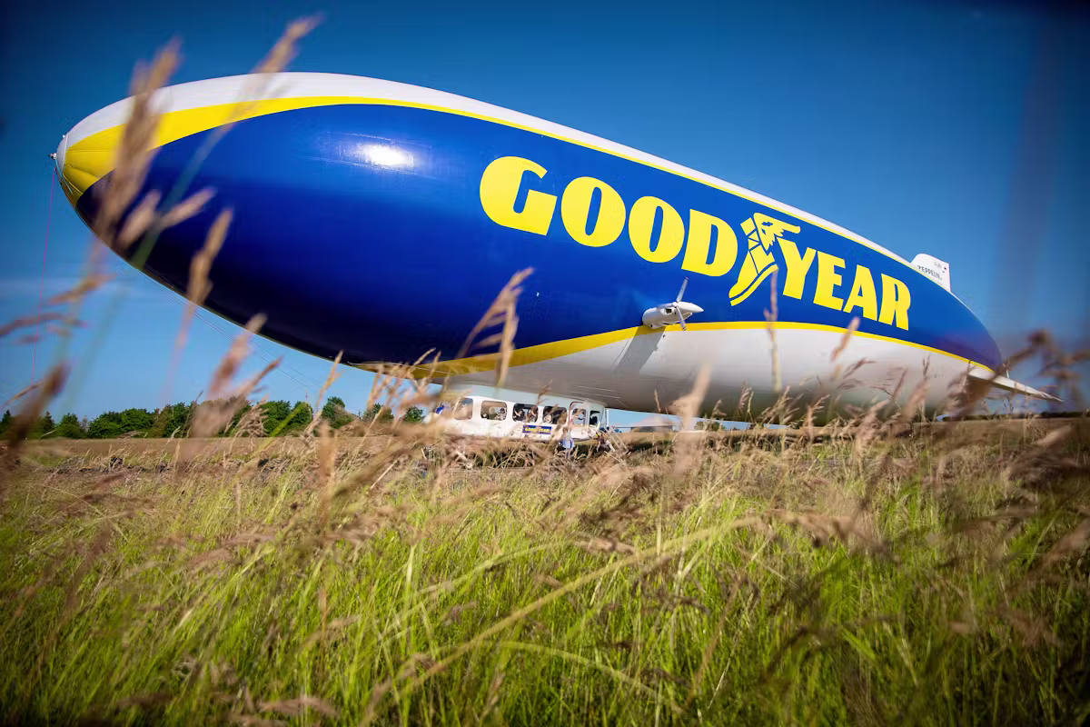 Blimp GoodyearUn dirigeable géant passe au-dessus de vous ce mercredi