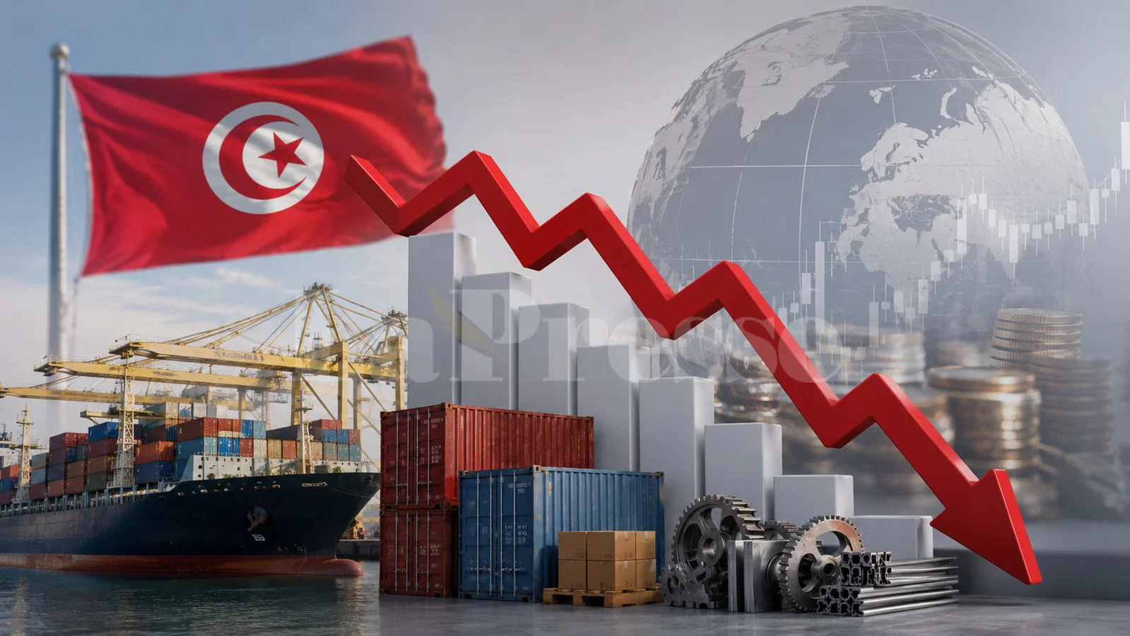 Le déficit commercial de la Tunisie s’alourdit à 10,4 milliards de dinars à fin mai 2026