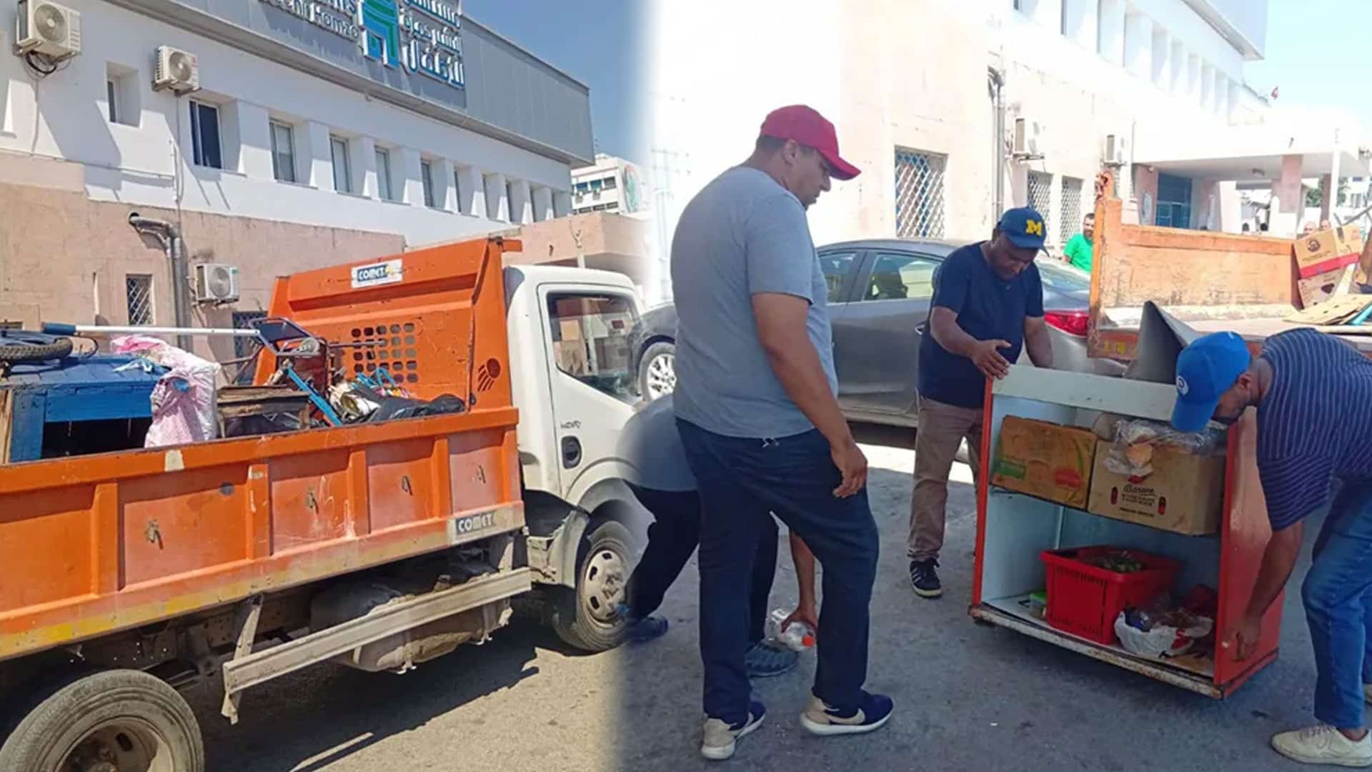 Tunis: Unauthorized kiosks dismantled in front of La Rabta and Salah Azaïez