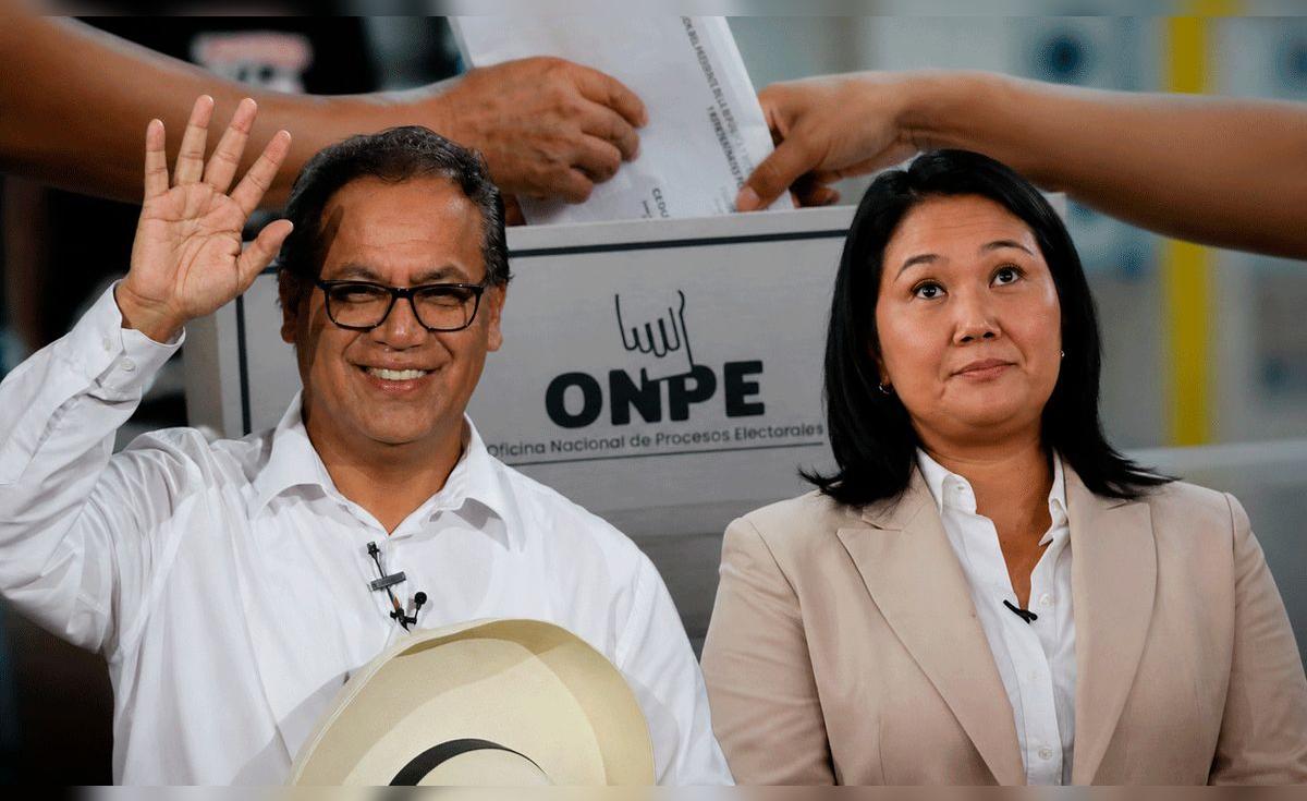 Roberto Sánchez con 50.008% pasa a Keiko Fujimori con 49.992%, según la ONPE al 96,5%